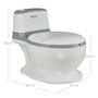 Olita educativa, Bebe Stars, Trainer, Minitoaleta, Cu spatiu pentru hartie/servetele, Cu sunet realist de tras apa, Pana la 25 kg, Conform cu EN71, 3 ani+, Grey - 5