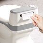 Olita educativa, Bebe Stars, Trainer, Minitoaleta, Cu spatiu pentru hartie/servetele, Cu sunet realist de tras apa, Pana la 25 kg, Conform cu EN71, 3 ani+, Grey - 6