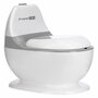 Olita educativa, FreeON, Trainer, Minitoaleta, Cu spatiu pentru hartie/servetele, Cu sunet realist de tras apa, Pana la 25 kg, 3 ani+, White/Grey - 1