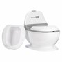 Olita educativa, FreeON, Trainer, Minitoaleta, Cu spatiu pentru hartie/servetele, Cu sunet realist de tras apa, Pana la 25 kg, 3 ani+, White/Grey - 4