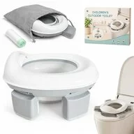 Olita portabila si pliabila, Primabobo, Flexi, 12-36 luni, Reutilizabila, Pentru calatorii, Functie de reductor, Pana la 30 kg, Include 20 pungi si husa de transport, Gri