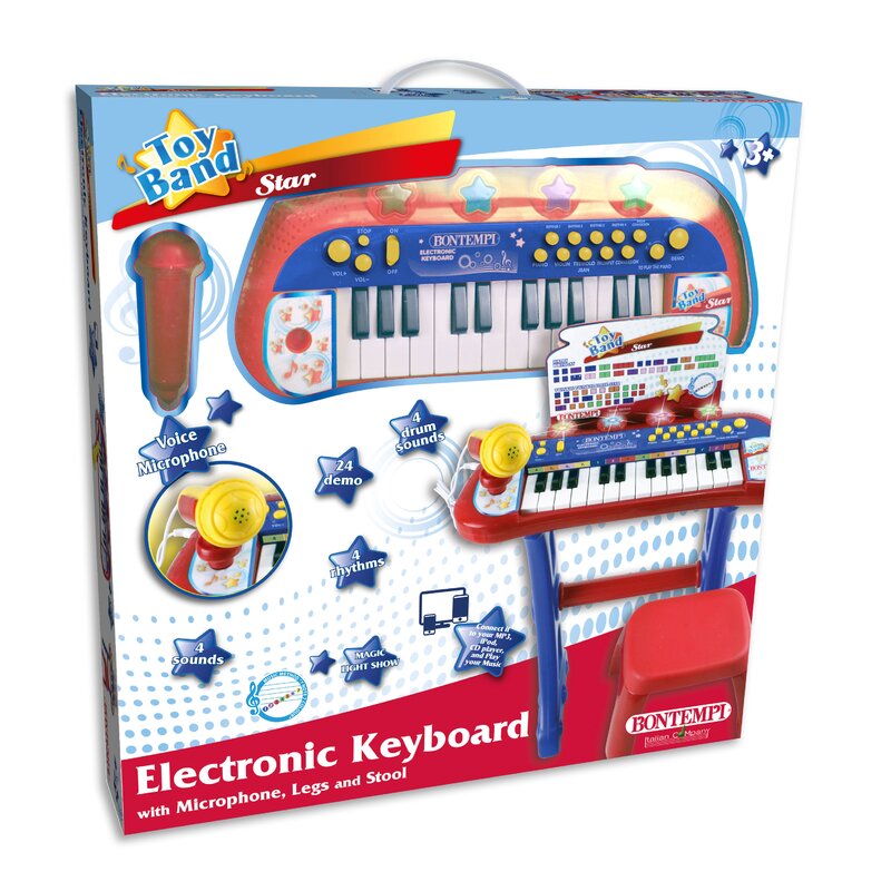 Bontempi - orga cu microfon, cu picioare si scaun, cu 24 clape