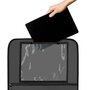 Organizator auto, Lionelo, Cu 5 buzunare de diferite dimensiuni, Cu buzunar pentru tableta, Montare cu clema, Piele ecologica, Impermeabila, Gri - 4