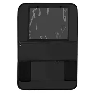 Black Friday - Reduceri Organizator auto, Lionelo, Cu 5 buzunare de diferite dimensiuni, Cu buzunar pentru tableta, Montare cu clema, Piele ecologica, Impermeabila, Negru Promotie