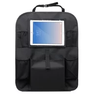 Organizator auto, Petite&Mars, Cu suport pentru tableta, Cu multiple buzunare, Black