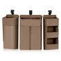 Organizator multifunctional, Lionelo, Sidepocket L, 58x11x58 cm, 3 parti independente cu multiple buzunare, Universal, Constructie ranforsata, Bej - 6