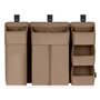 Organizator multifunctional, Lionelo, Sidepocket L, 58x11x58 cm, 3 parti independente cu multiple buzunare, Universal, Constructie ranforsata, Bej - 1