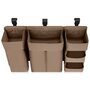 Organizator multifunctional, Lionelo, Sidepocket L, 58x11x58 cm, 3 parti independente cu multiple buzunare, Universal, Constructie ranforsata, Bej - 9