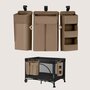 Organizator multifunctional, Lionelo, Sidepocket L, 58x11x58 cm, 3 parti independente cu multiple buzunare, Universal, Constructie ranforsata, Bej - 12