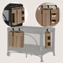 Organizator multifunctional, Lionelo, Sidepocket L, 58x11x58 cm, 3 parti independente cu multiple buzunare, Universal, Constructie ranforsata, Bej - 14