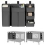 Organizator multifunctional, Lionelo, Sidepocket L, 58x11x58 cm, 3 parti independente cu multiple buzunare, Universal, Constructie ranforsata, Gri - 11