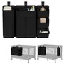 Organizator multifunctional, Lionelo, Sidepocket L, 58x11x58 cm, 3 parti independente cu multiple buzunare, Universal, Constructie ranforsata, Negru - 11
