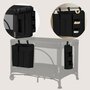 Organizator multifunctional, Lionelo, Sidepocket L, 58x11x58 cm, 3 parti independente cu multiple buzunare, Universal, Constructie ranforsata, Negru - 14