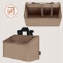 Organizator multifunctional, Lionelo, Sidepocket M, 43x15x23 cm, 3 compartimente, Universal, Constructie ranforsata, Bej - 4