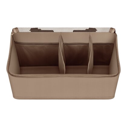 Organizator multifunctional, Lionelo, Sidepocket M, 43x15x23 cm, 3 compartimente, Universal, Constructie ranforsata, Bej