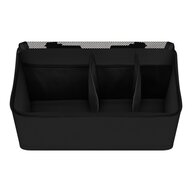 Organizator multifunctional, Lionelo, Sidepocket M, 43x15x23 cm, 3 compartimente, Universal, Constructie ranforsata, Negru