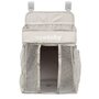 Organizator pentru patut, New Baby, Tiny Tidy, Pentru depozitare necesitati bebe sau jucarii, Bine compartimentat, Cu buzunare din plasa, 27x25x48 cm, Beige - 1