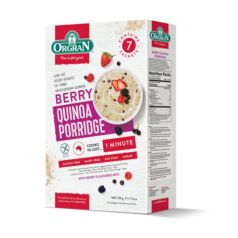 Orgran - Terci cu Quinoa - zmeura x 210g