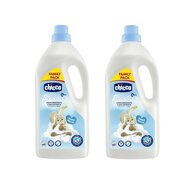 Pachet 2x  balsam concentrat pentru haine, Chicco, fara coloranti si substante nocive, testat dermatologic, 60 de spalari, Sweet Talcum, 0 luni+, 1.5L