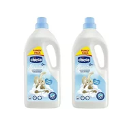 Pachet 2x  balsam concentrat pentru haine, Chicco, fara coloranti si substante nocive, testat dermatologic, 60 de spalari, Sweet Talcum, 0 luni+, 1.5L