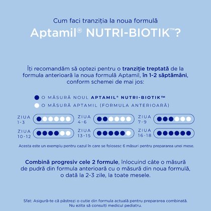 Nutricia - Pachet 6 x Lapte praf  Aptamil Junior 1+, 800g, 12 luni+