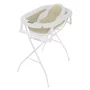 Pachet cadita pliabila + suport, Primabobo, Genua Premium, Cu termometru, dop si sezlong de baie, Conform cu standardul european de securitate EN71, 80 x 50 x 22, Bej - 1
