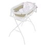 Pachet cadita pliabila + suport, Primabobo, Genua Premium, Cu termometru, dop si suport anatomic, Conform cu standardul european de securitate EN71, 80 x 50 x 22, Bej - 1
