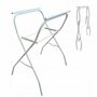Pachet cadita pliabila + suport, Primabobo, Genua Premium, Cu termometru, dop si suport anatomic, Conform cu standardul european de securitate EN71, 80 x 50 x 22, Bej - 2