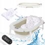 Pachet cadita pliabila + suport, Primabobo, Genua Premium, Cu termometru, dop si suport anatomic, Conform cu standardul european de securitate EN71, 80 x 50 x 22, Bej - 3
