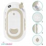 Pachet cadita pliabila + suport, Primabobo, Ola, Cu termometru, dop si suport anatomic, Conform cu standardul european de securitate EN71, 80 x 50 x 22, Bej - 5