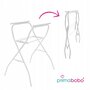 Pachet cadita pliabila + suport, Primabobo, Ola, Cu termometru, dop si suport anatomic, Conform cu standardul european de securitate EN71, 80 x 50 x 22, Bej - 11