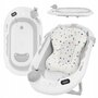 Pachet cadita pliabila + suport, Primabobo, Ola, Cu termometru, dop si suport anatomic, Conform cu standardul european de securitate EN71, 80 x 50 x 22, Gri - 8