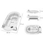 Pachet cadita pliabila + suport, Primabobo, Ola, Cu termometru, dop si suport anatomic, Conform cu standardul european de securitate EN71, 80 x 50 x 22, Gri - 9