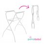 Pachet cadita pliabila + suport, Primabobo, Ola, Cu termometru, dop si suport anatomic, Conform cu standardul european de securitate EN71, 80 x 50 x 22, Gri - 4