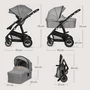 Pachet complet pentru primele zile, Carucior 3 in 1, Lionelo, Bianka, Transformabil, Cu landou, salteluta moale, geanta pentru parinti + Patut co-sleeper, Lionelo, Aurora, 3 in 1, Cu saltea si geanta transport, Gri - 31