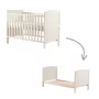 Pachet Patut din lemn bebe, 120x60 cm, Transformabil, FreeON, Lory, Saltea 120x60x12 cm si protectie impermeabila - 2