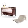 Moni - Patut pliant cu doua nivele Sleepy , Cu saltea pliabila inclusa, 120x60 cm, Bej - 1