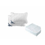 Somnart - PACHET PROMO: 2 Perne Somnart Superior Plus - 50x70 cm + 2 Fete de perna damasc hotelier - 50 x 70 cm  100% bumbac
