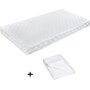 Pachet Saltea patut bebe, Babyneeds, Cocos Confort 120x60x10 cm + Protectie impermeabila - 1