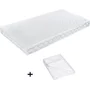 Pachet Saltea patut bebe, Babyneeds, Cocos Confort 140x70x12 cm + Protectie impermeabila - 1