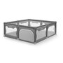Pachet Tarc de joaca copii, Lionelo, Willow XL,180 x 200 cm, Conform cu EN 12227:2010, Gri si Covoras de joaca interactiv, Asalvo, Reversibil, XXL, Spuma, 200x180 cm, Fara BPA, 0 luni+ - 3