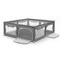Pachet Tarc de joaca copii, Lionelo, Willow XL,180 x 200 cm, Conform cu EN 12227:2010, Gri si Covoras de joaca interactiv, Asalvo, Reversibil, XXL, Spuma, 200x180 cm, Fara BPA, 0 luni+ - 2