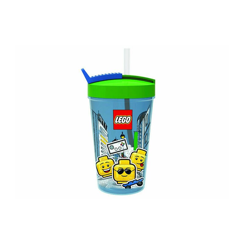 Pahar iconic cu pai legoŽ iconic, multicolor