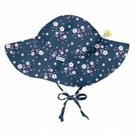Palarie de soare cu snur reglator si protectie SPF 50+ - Green Sprouts by iPlay - Navy Posies