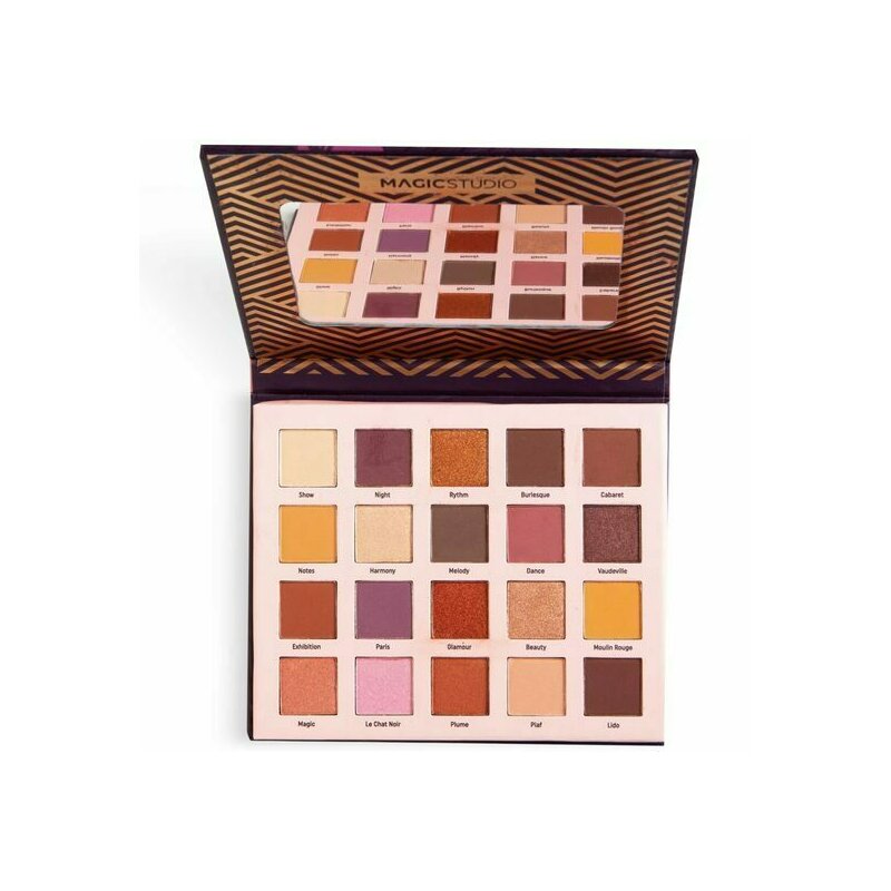 Paleta de farduri cabaret, in 20 de nuante nude, mate si sidefate, magic studio