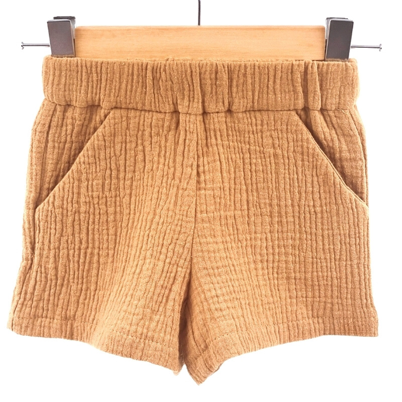 Pantaloni scurti de vara pentru copii, din muselina, biscuit, 3-4 ani
