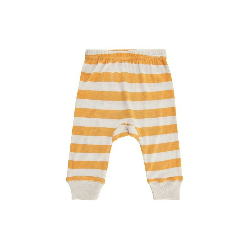 Pantaloni subtiri summertime din amestec bambus si lana merinos - celavi - mineral yellow 80