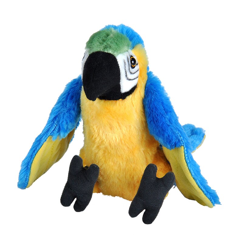 Wild republic - jucarie din plus papagal macaw albastru , 20 cm