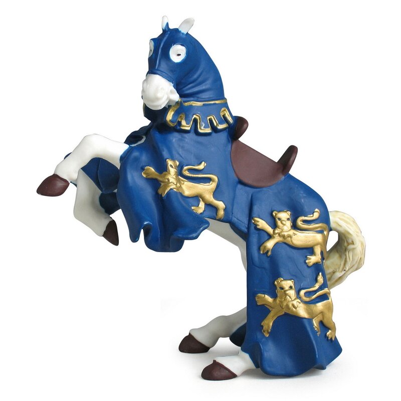 Papo - papo figurina calul regelui richard albastru