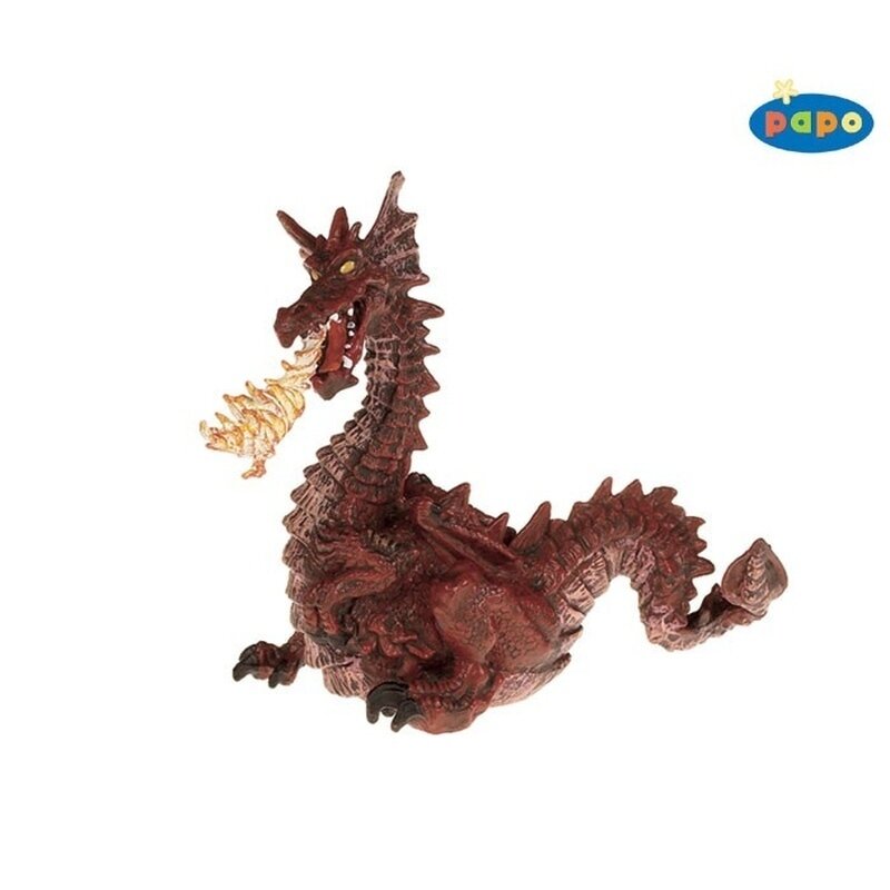 Figurina Papo - Dragon rosu cu flacara